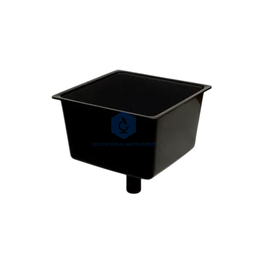 Sink, Square, Polypropylene Plastic Black for Pharma & Lab